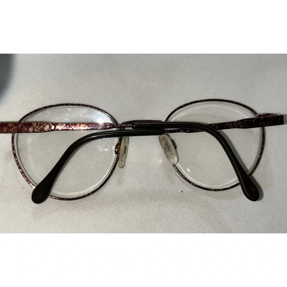 Luxottica 402 Eye Glasses Round Burgundy Tortoise Shell Carbomahogany 47-20-140